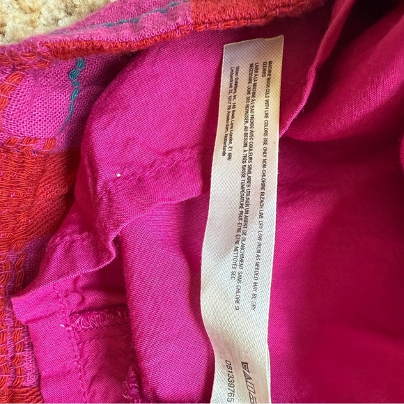 Free People Strapless Red and Pink Dress - Picture 5 of 6